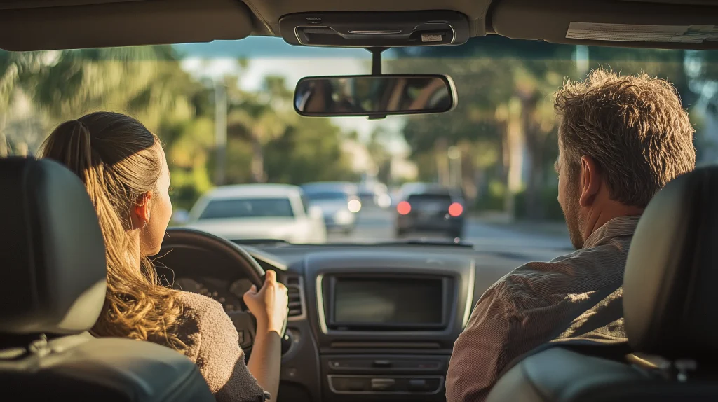 orlando driver and passenger just before an auto accident on orlando streets