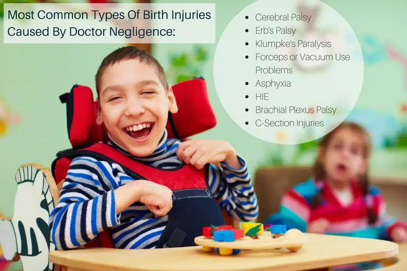 birth injury types caused by doctor malpractice