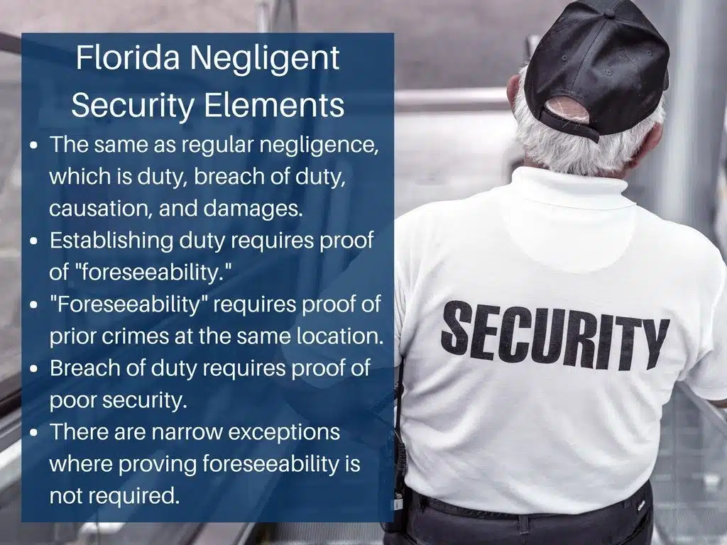 Florida Negligent Security Elements
