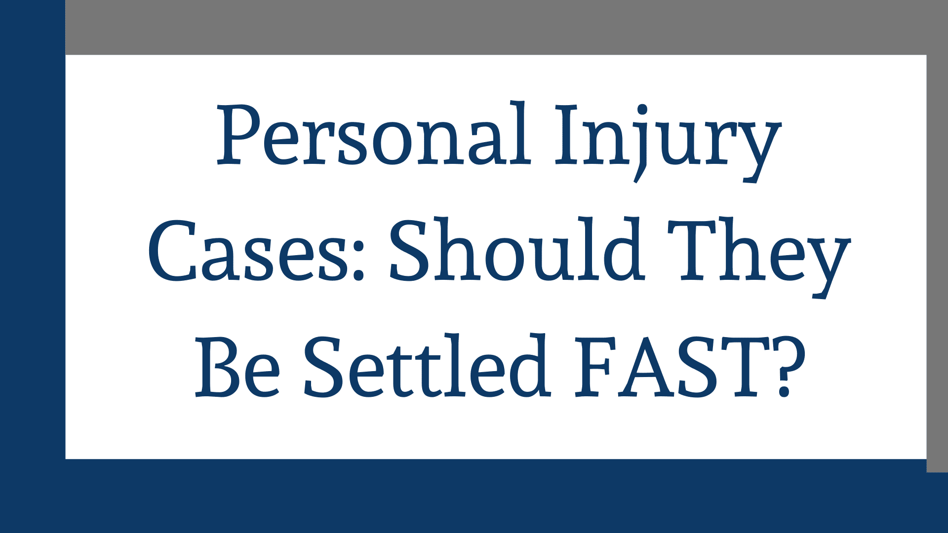 Orlando Personal Injury Lawyer Settles Fast